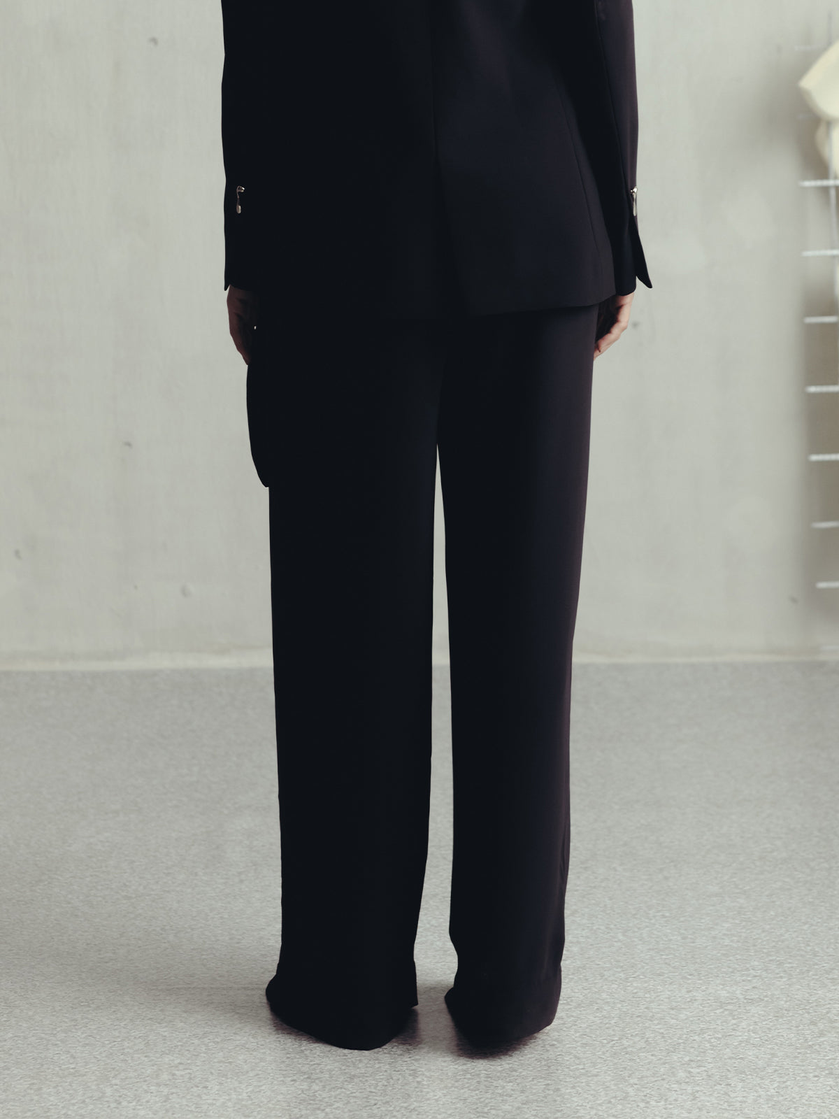 BRISTOL BLACK CREPE TROUSERS