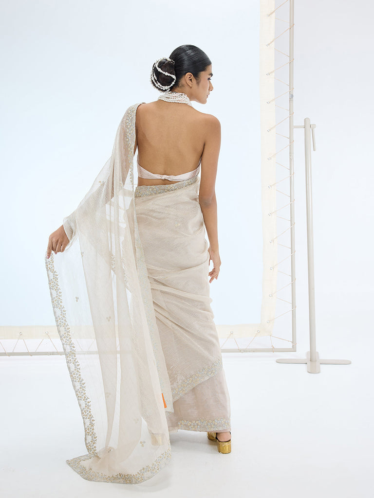The Eva Saree In Champagne
