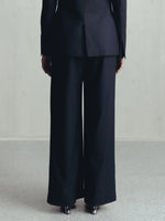 GRAY CONTOURS PINSTRIPE TROUSERS