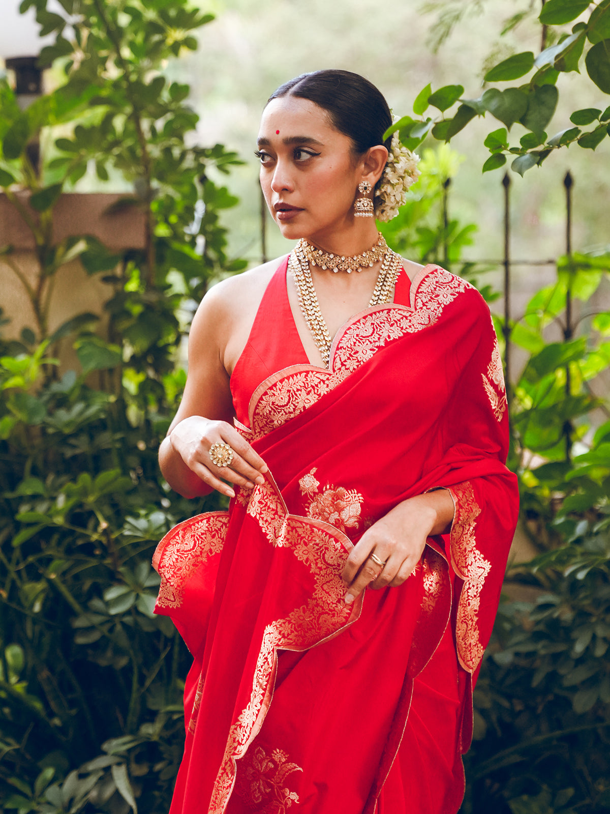 Red Saree Jewellery To Wear On Silk Saree Red Color Fancy