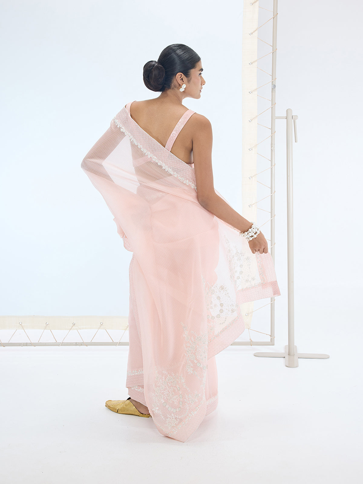 The Stella Saree In Peach