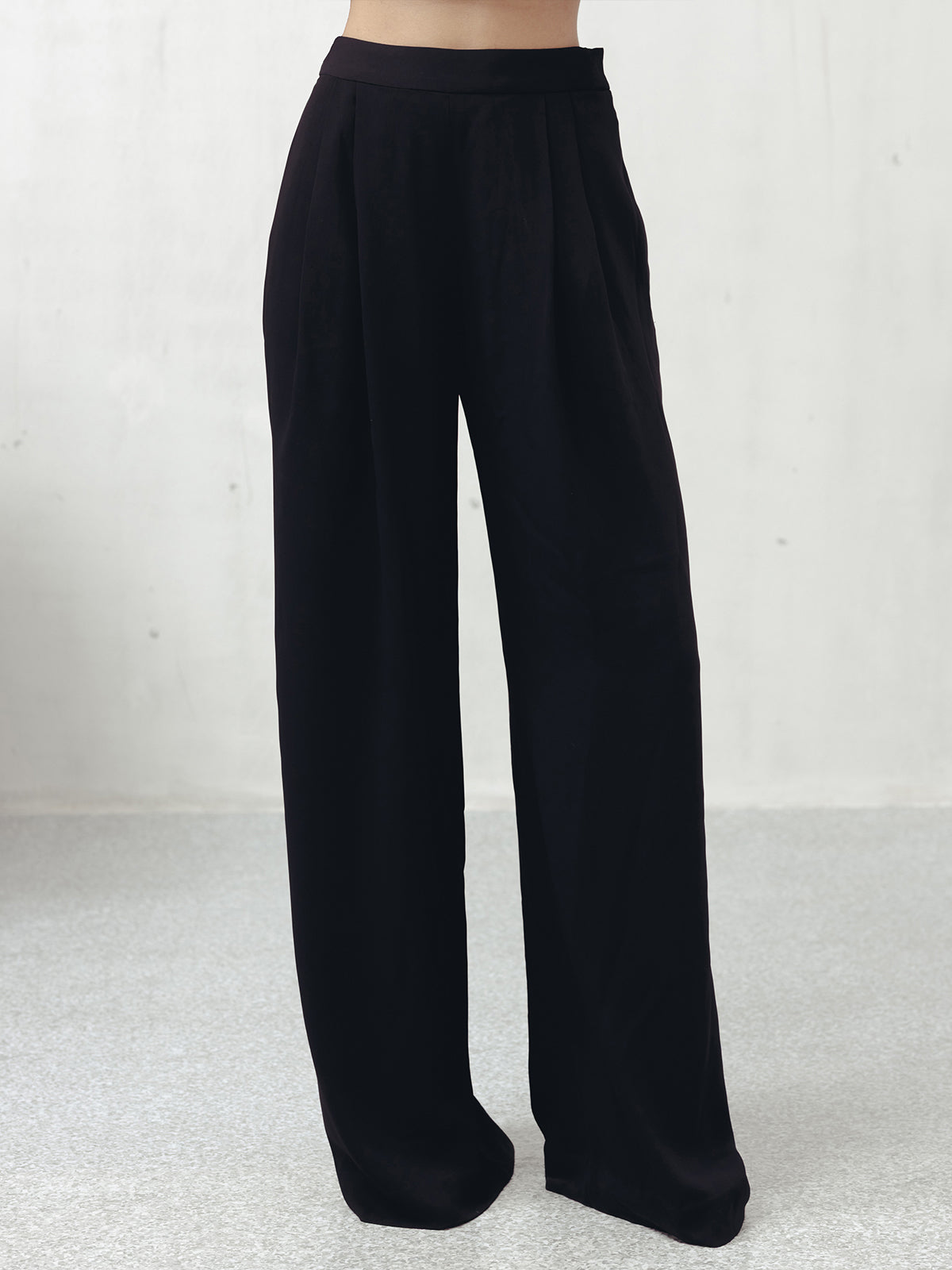 BRISTOL BLACK CREPE TROUSERS