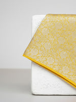Handwoven Mustard Silk Pocket Square