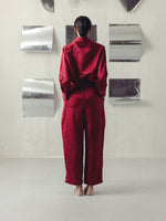 JESTER RED PINSTRIPE FLAP PANTS