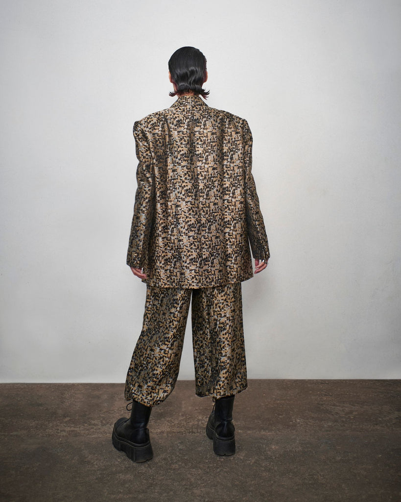 Black Megabyte Pant Suit