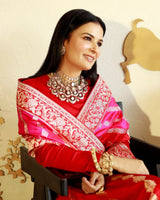 Divya Kapoor Gurwara In Handwoven Red Silk Lehenga