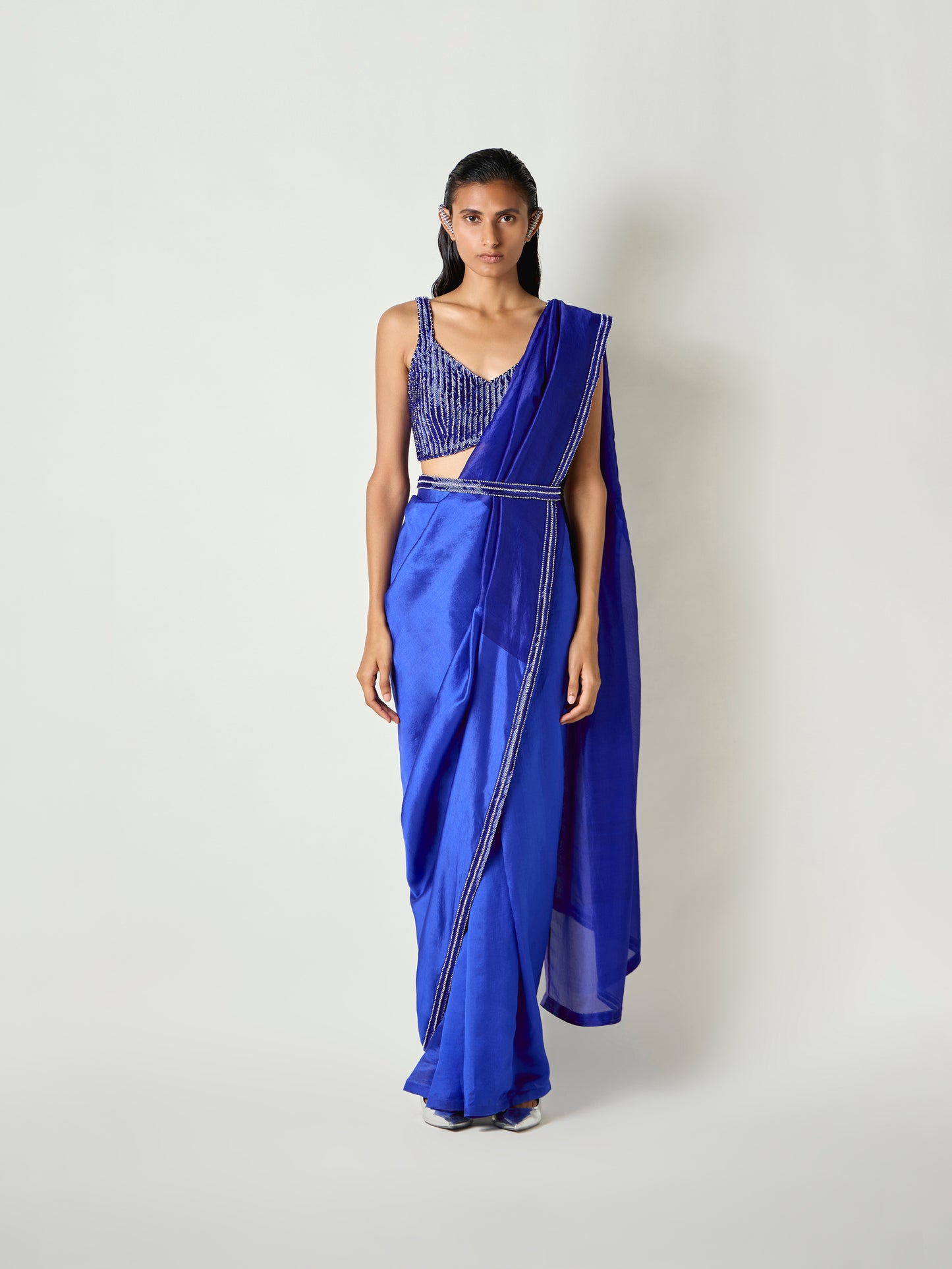 Kasha Handwoven Pre-draped Saree