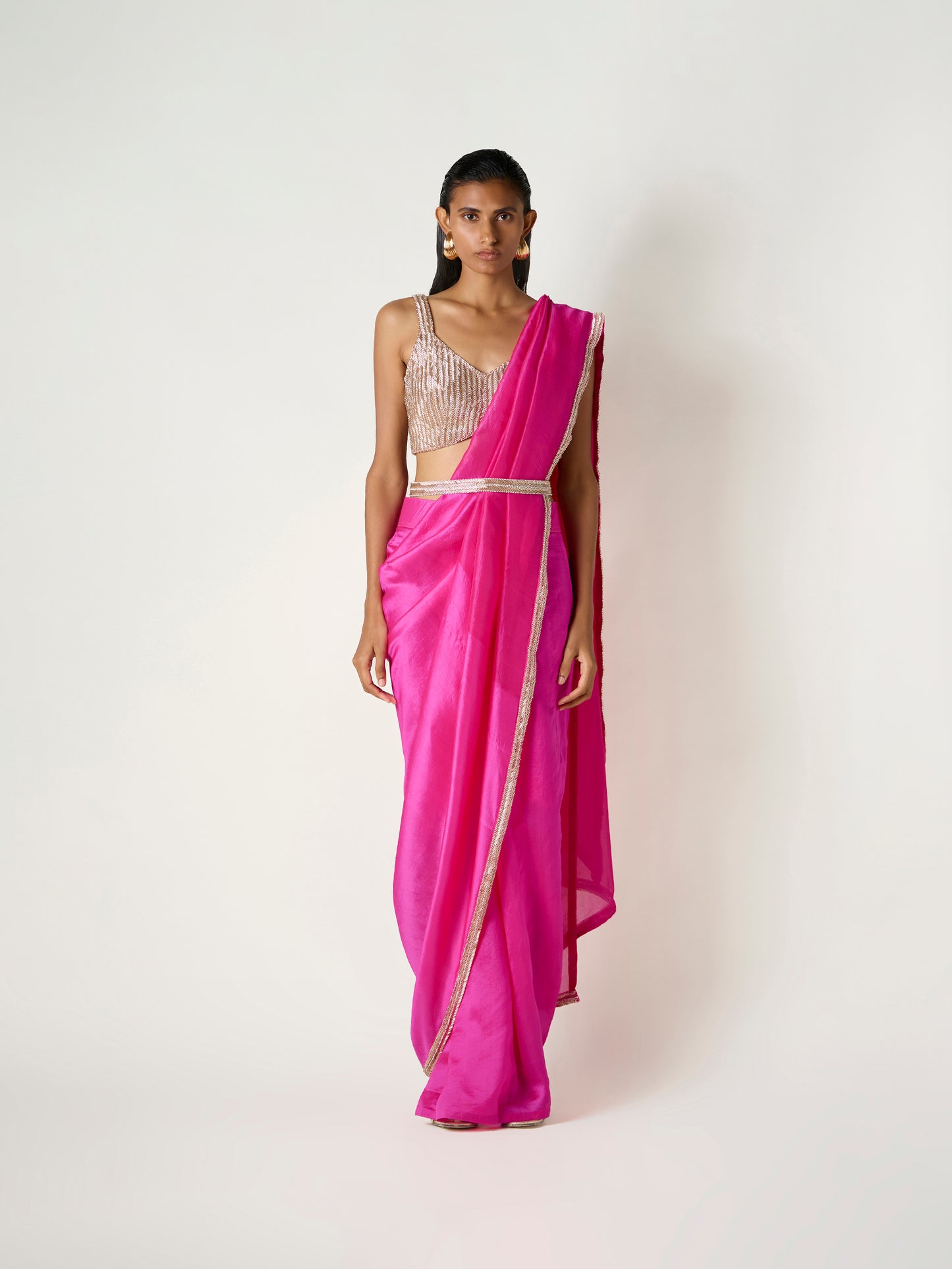 Kasha Handwoven Pre-draped Saree