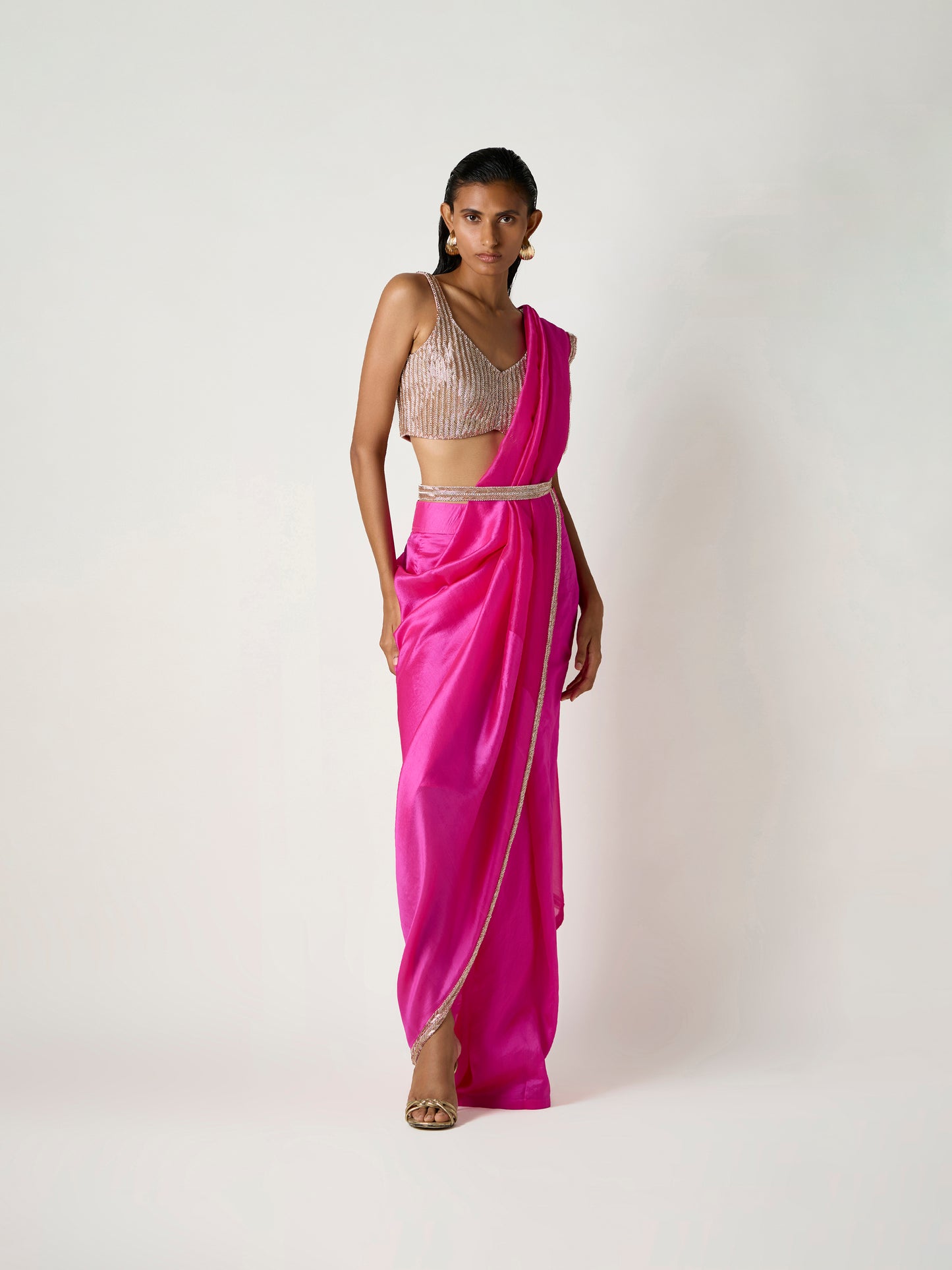 Kasha Handwoven Pre-draped Saree