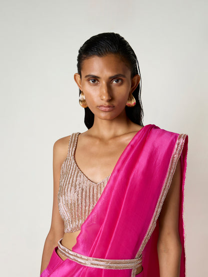 Kasha Handwoven Pre-draped Saree