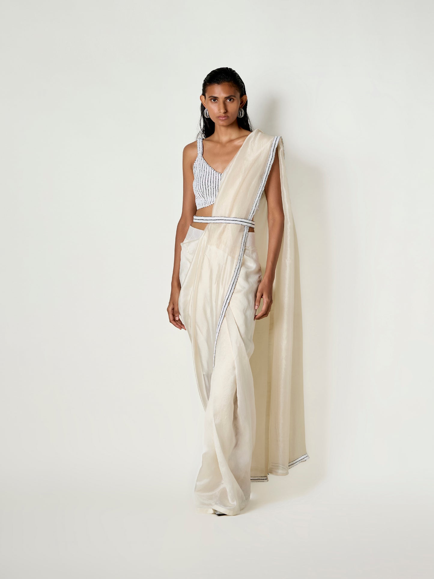 Kasha Handwoven Pre-draped Saree