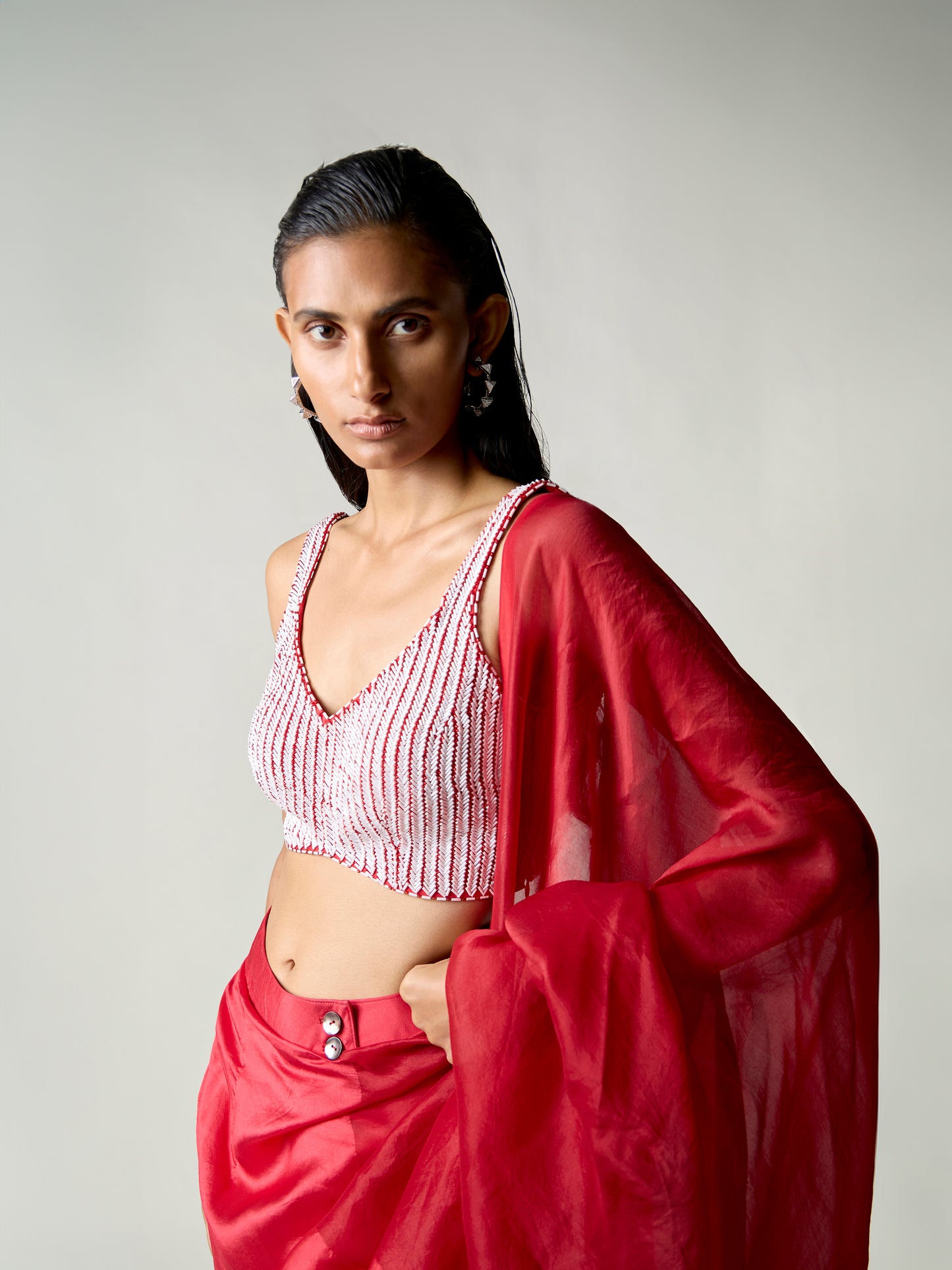 Kasha Handwoven Pre-draped Saree