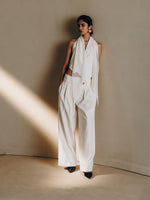 PINSTRIPE SCARF WAISTCOAT