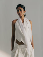 PINSTRIPE SCARF WAISTCOAT