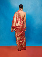Handwoven Red Silk Banarasi Saree