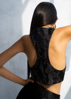 BLACK IRIS VEST & SKIRT