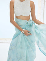 The Emma Saree in Sea Green