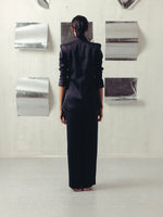 EVENING BLUE FUNNEL NECK JACKET