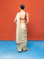Handwoven Pistachio Green Chiffon Banarasi Saree