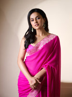Sraddha Srinath In Handwoven Pink Georgette Saree