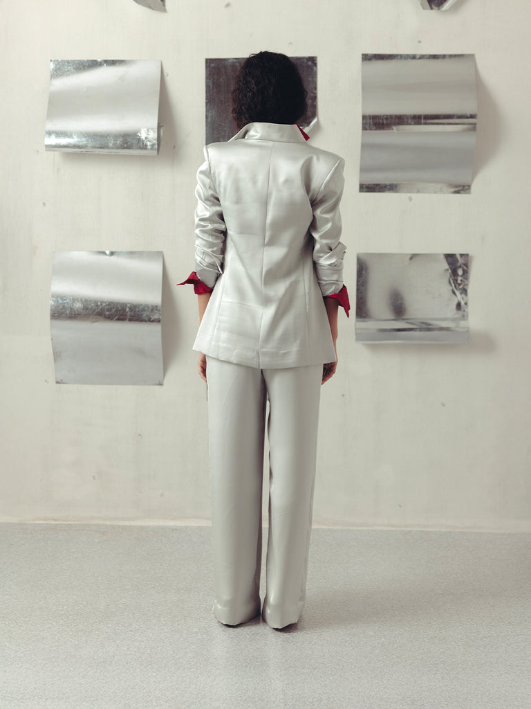 GRAY MIST FUNNEL NECK JACKET