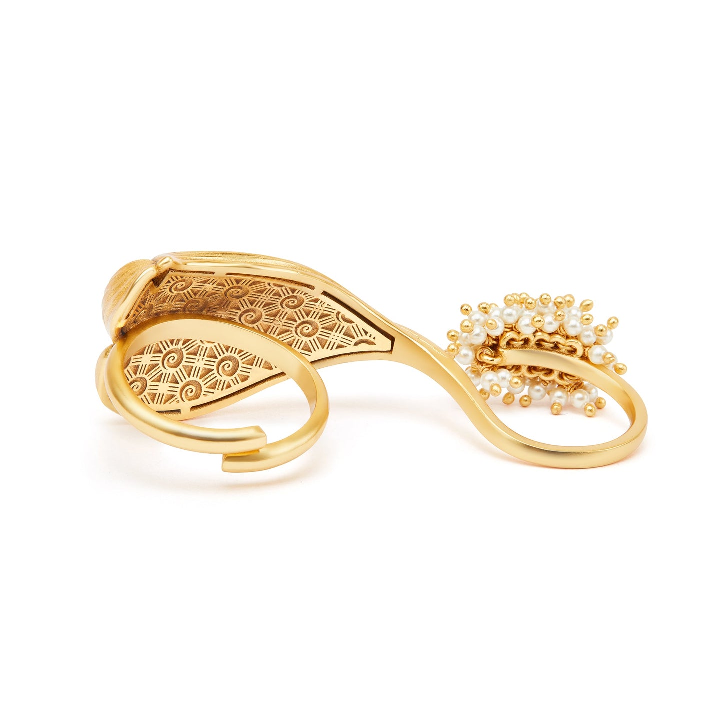 Opaline Double-motif Ring