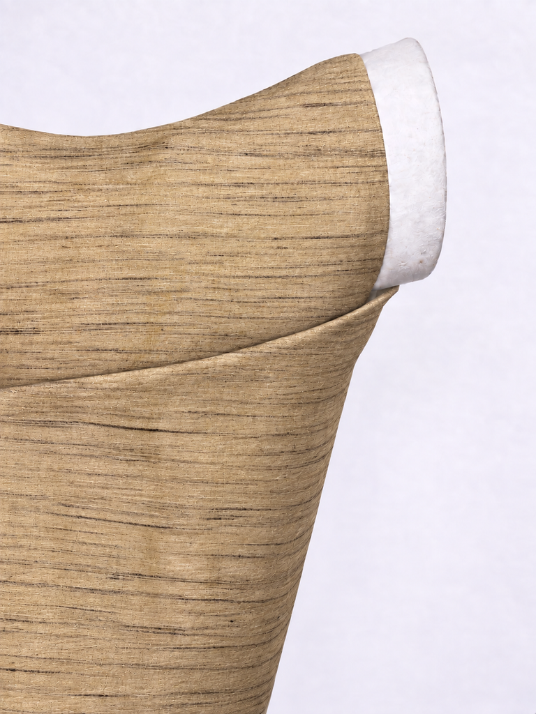 Handwoven Dusty Beige Striped Blouse Fabric