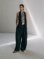 ZEBRA SCARF WAISTCOAT