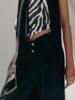 ZEBRA SCARF WAISTCOAT