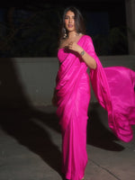 Handwoven Ekaya Pink Silk Saree