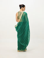 Handwoven Dark Green Cutwork Banarasi Saree