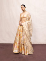 Handwoven Ecru Tissue Lehenga Set