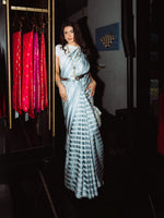 Powder Blue Candy Cane Saree