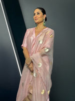 Handwoven Pink Silk Banarasi Suit