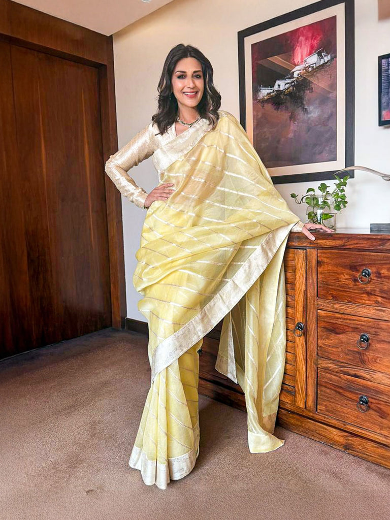 The Ivy Saree In Lemon