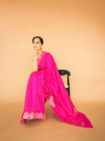 Manushi Chhillar In  The 'Femme Fatale' Saree in Pink