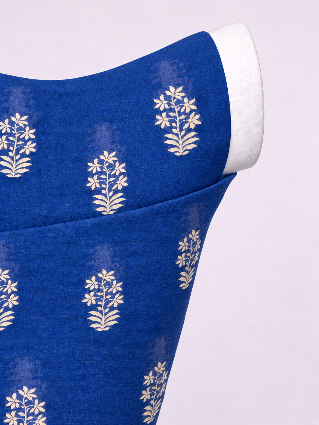 Handwoven Blue Cutwork Blouse Fabric