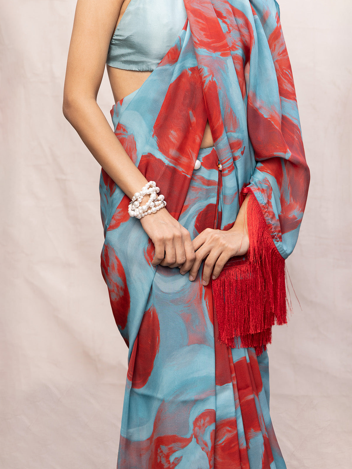Multicolour Chiffon Digital Print Saree