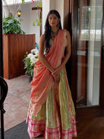Handwoven Multi Colored Silk Lehenga