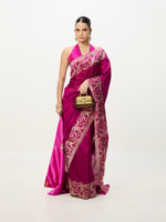 Handwoven Hot Pink Kadhwa Banarasi Saree