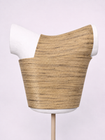 Handwoven Dusty Beige Striped Blouse Fabric