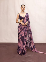 Multicolour Chiffon Digital Print Saree