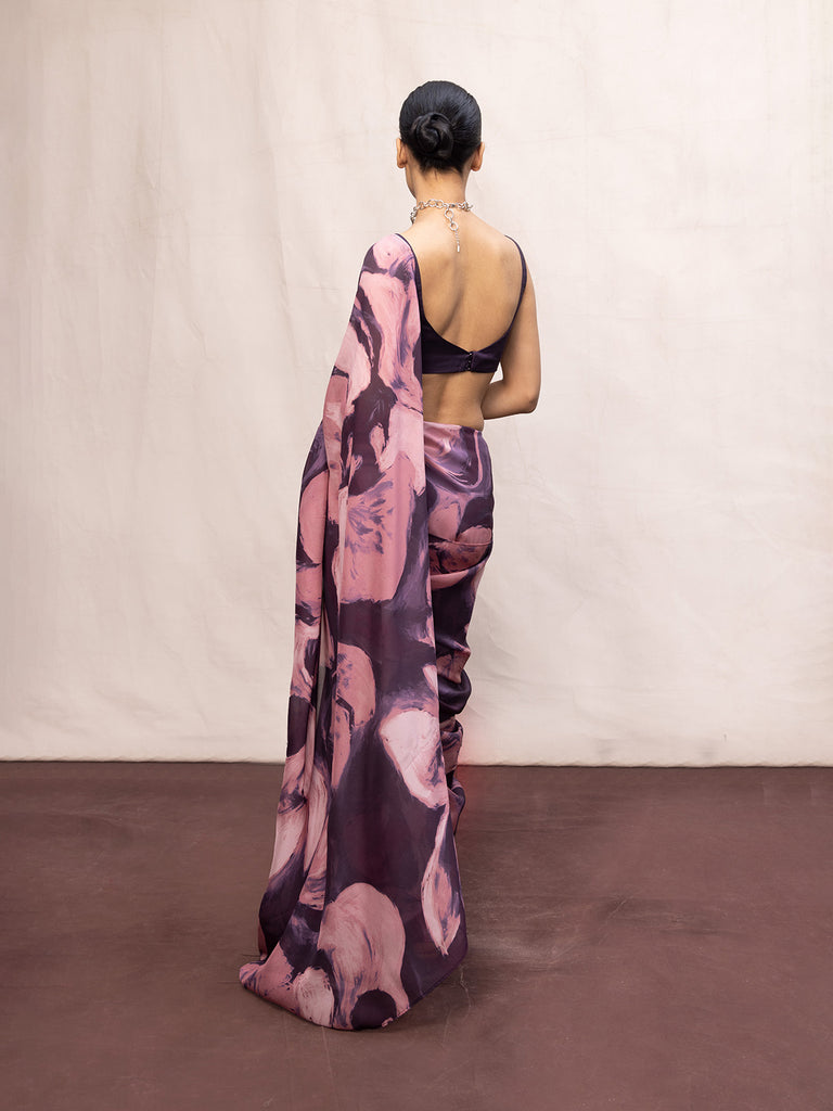 Multicolour Chiffon Digital Print Saree