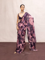 Multicolour Chiffon Digital Print Saree