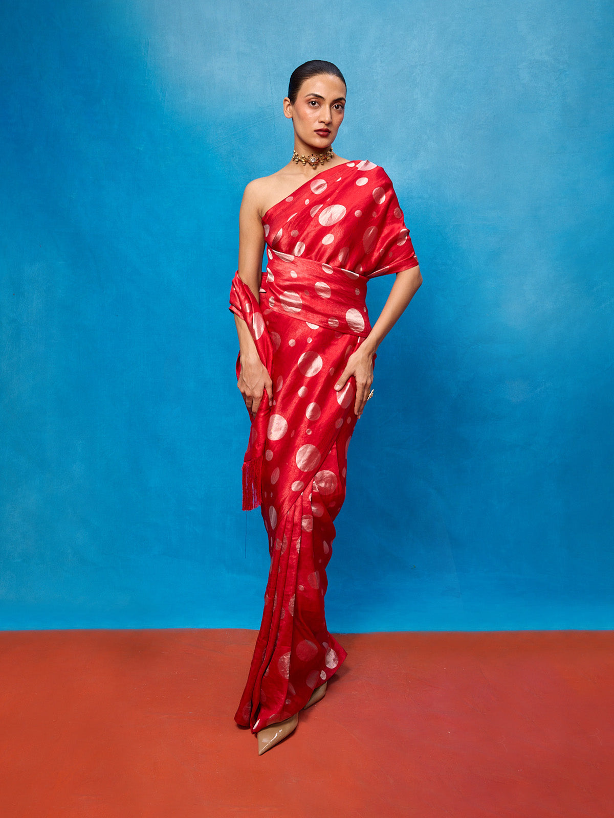 Handwoven Red Silk Banarasi Saree