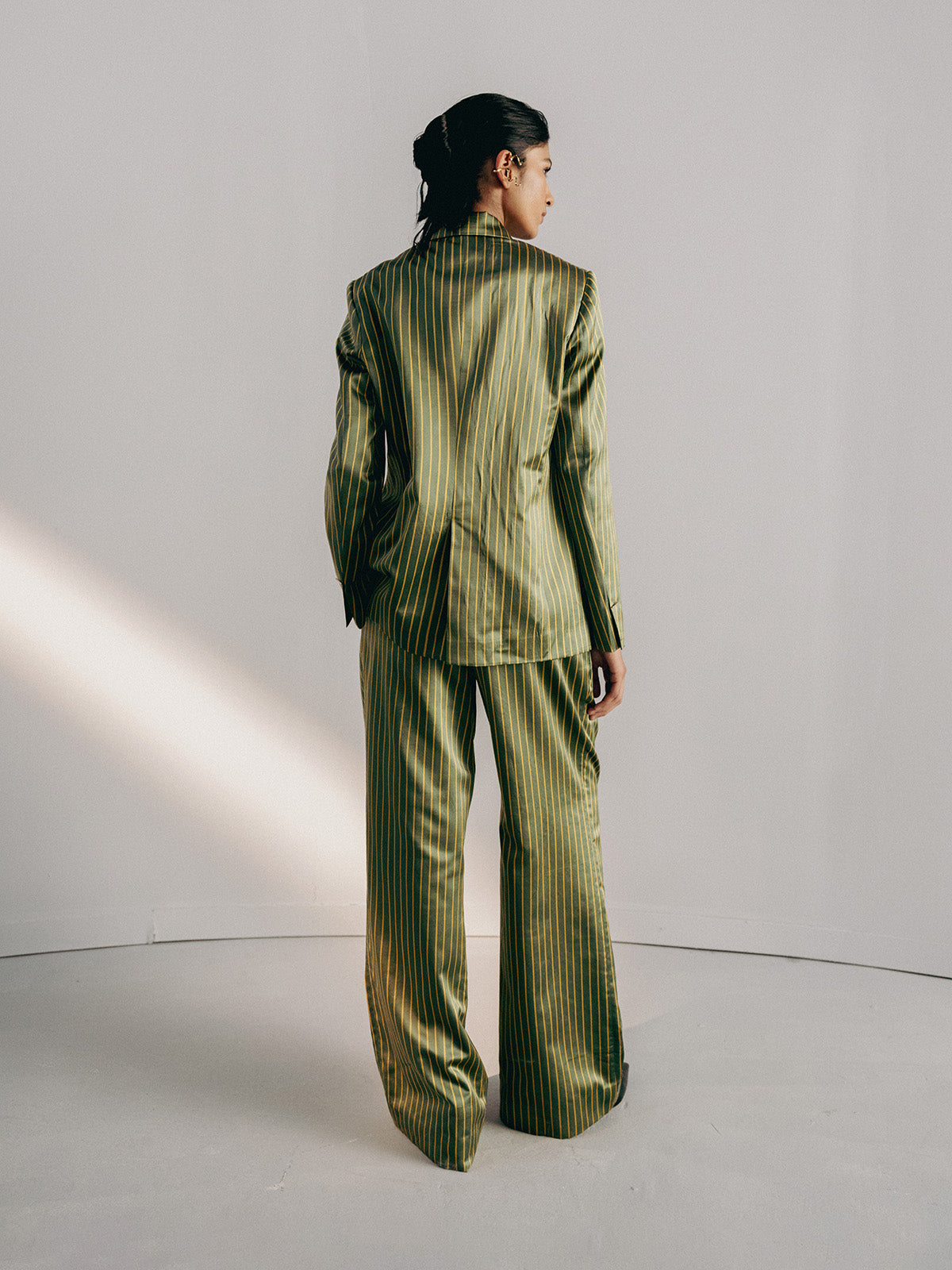 GREEN STRIPE PANTS