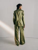 GREEN STRIPE PANTS