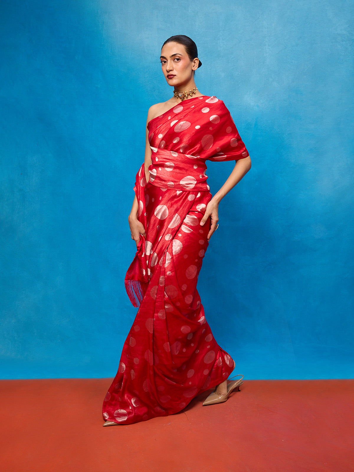 Handwoven Red Silk Banarasi Saree