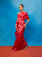 Handwoven Red Silk Banarasi Saree
