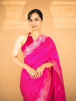 Manushi Chhillar In  The 'Femme Fatale' Saree in Pink